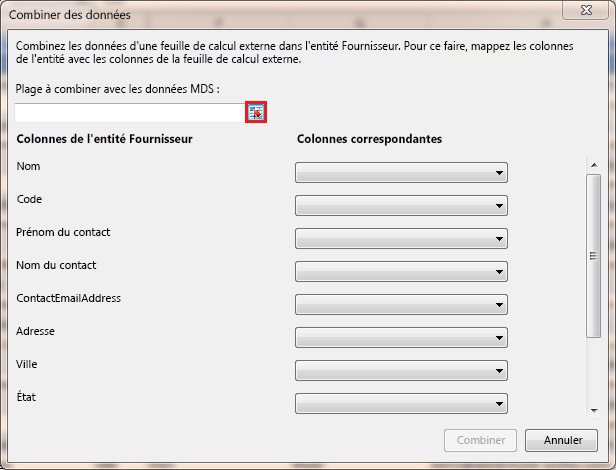 Excel - Boîte de dialogue Combiner des données