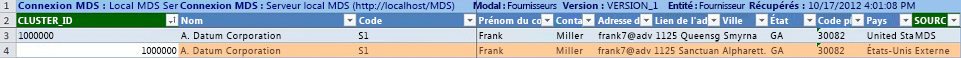 Excel - Résultats de correspondance