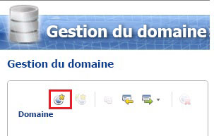 Bouton de la barre d'outils Créer un domaine