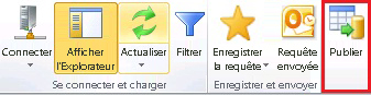 Excel - Bouton Publier dans l'onglet des données de référence