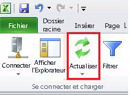 Excel - Bouton Actualiser dans l'onglet des données de référence