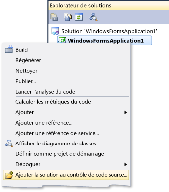 Ajouter un nouveau projet Windows Form