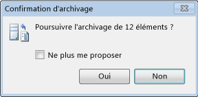 Confirmer l'archivage