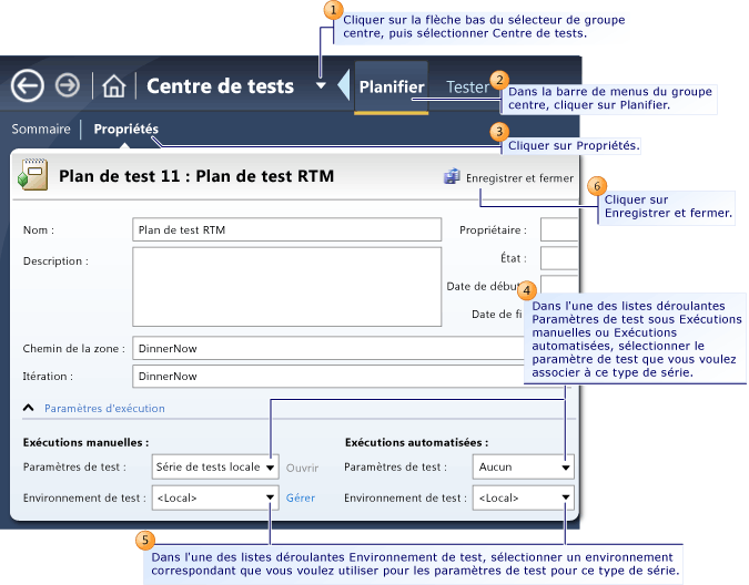 Choix d'un paramètre de test