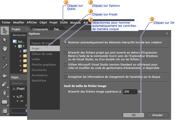 Attribuer des noms uniques avec Expression Blend