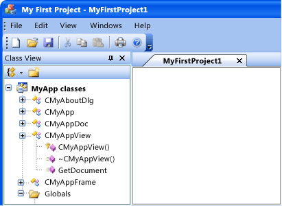 MyApp rendu par CMFCVisualManagerOffice2003