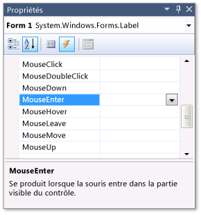 Événement MouseEnter