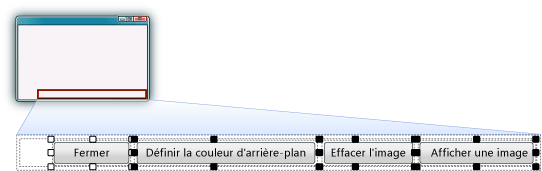 Visionneuse d'images avec quatre boutons