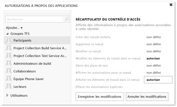 Accorder des autorisations de chemin d'accès à la zone