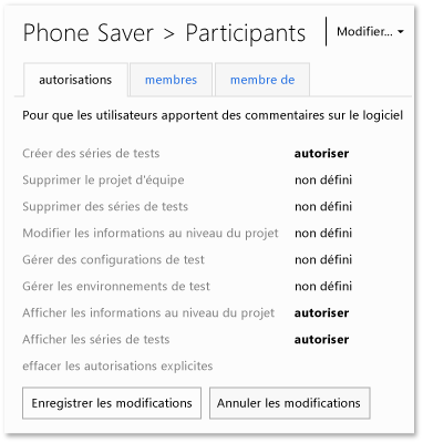 Accorder des autorisations au niveau du projet aux participants