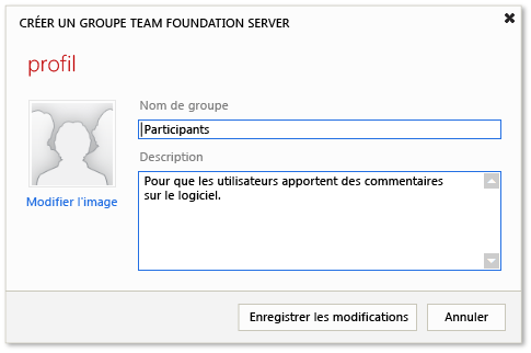 Créer un groupe de participants