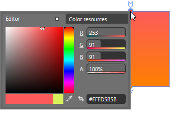 Sélecteur de couleurs de dégradé