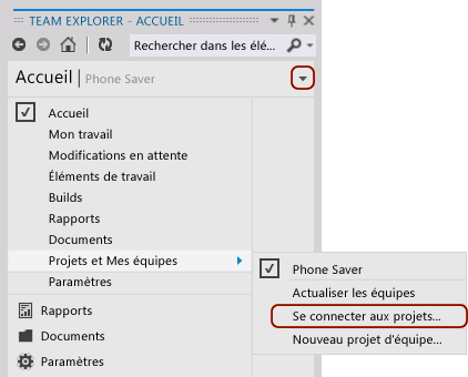 Se connecter à Team Explorer