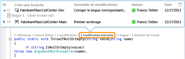 CodeLens: See incoming change from another branch