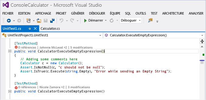 CodeLens - Go to unit test definition