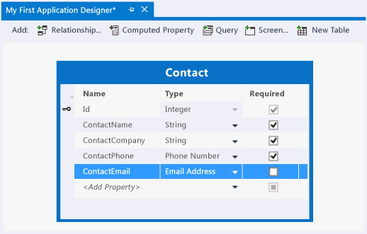 LightSwitch Data Designer