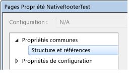 Propriétés du projet C++ - Structure et références