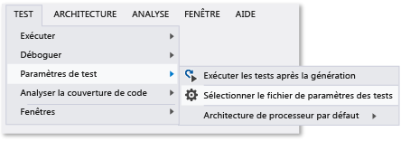 Activation d'un fichier de paramètres d'exécution