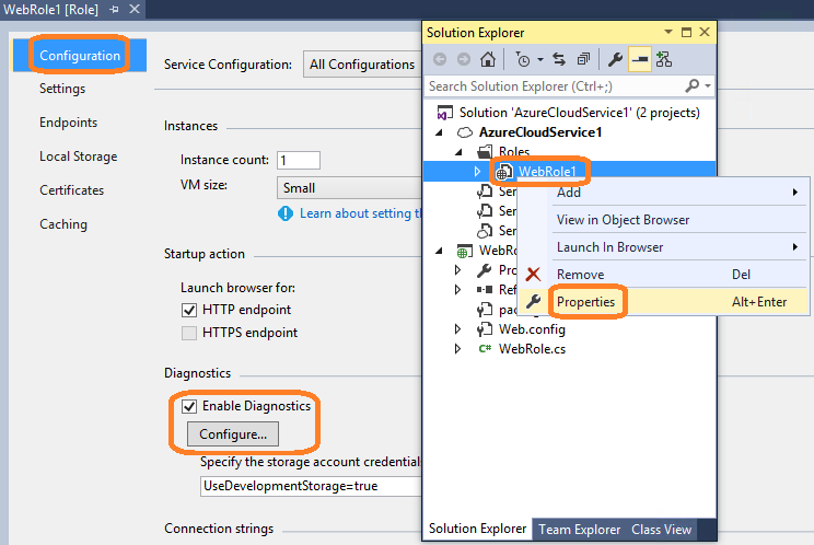 Access the Enable Diagnostics option