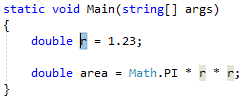 Highlighted code - C#