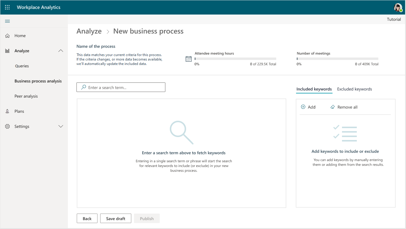 Biz process start page.