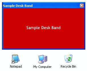 Screen shot of desk bands