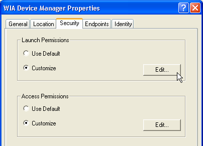 wia device manager properties