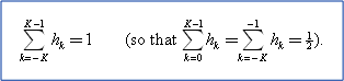 Diagram illustrating the calculations for a finite impulse response filter algorithm.