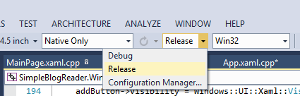 VS 2013 - Version Release Build - C++