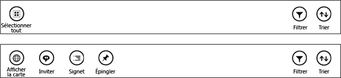 Commandes de sélection contextuelles remplaçant la commande Sélectionner tout, une fois que l’utilisateur a sélectionné quelque chose