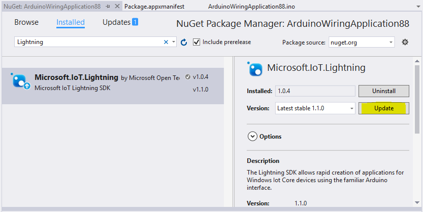 Gestionnaire de package NuGet