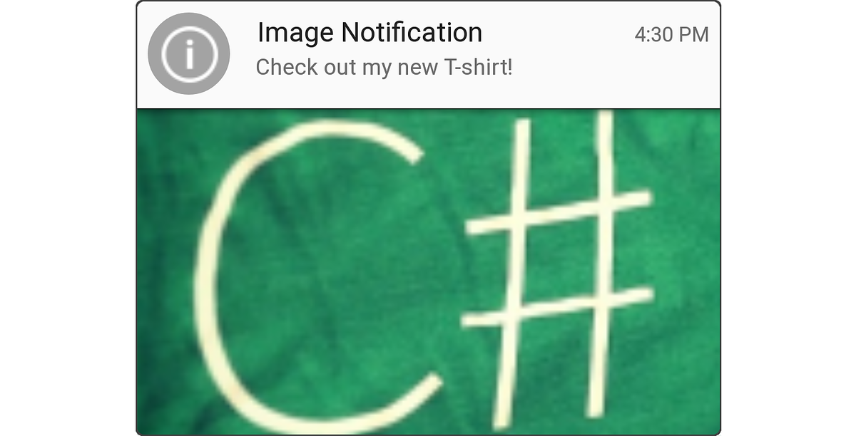 Exemple d’image T-shirt dans la notification