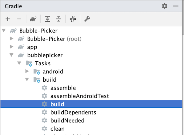 Tâche d’exécution Android Studio Gradle