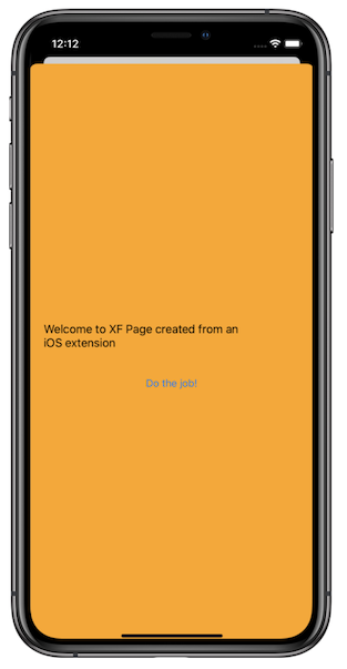 Xamarin.Forms dans l’extension iOS