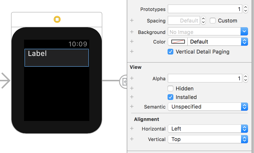 Sélection de l’option Pagination des détails verticaux