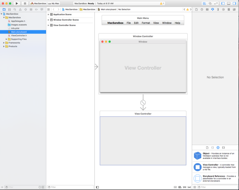 Modification du storyboard principal