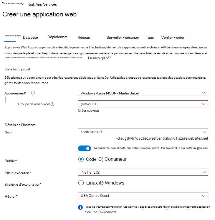 Créer une application web