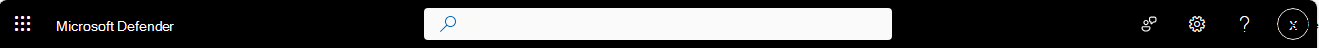Capture d’écran du bouton d’aide Microsoft Defender portail de sécurité dans la barre d’en-tête du portail.