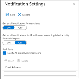 Capture d’écran de l’exemple de configuration des notifications.