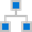 Icône de diagramme de réseau.