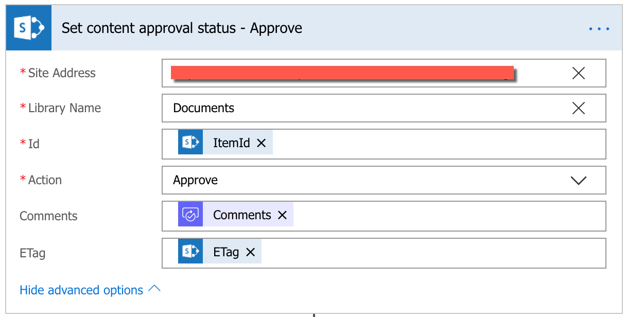 État d’approbation du contenu Approuver