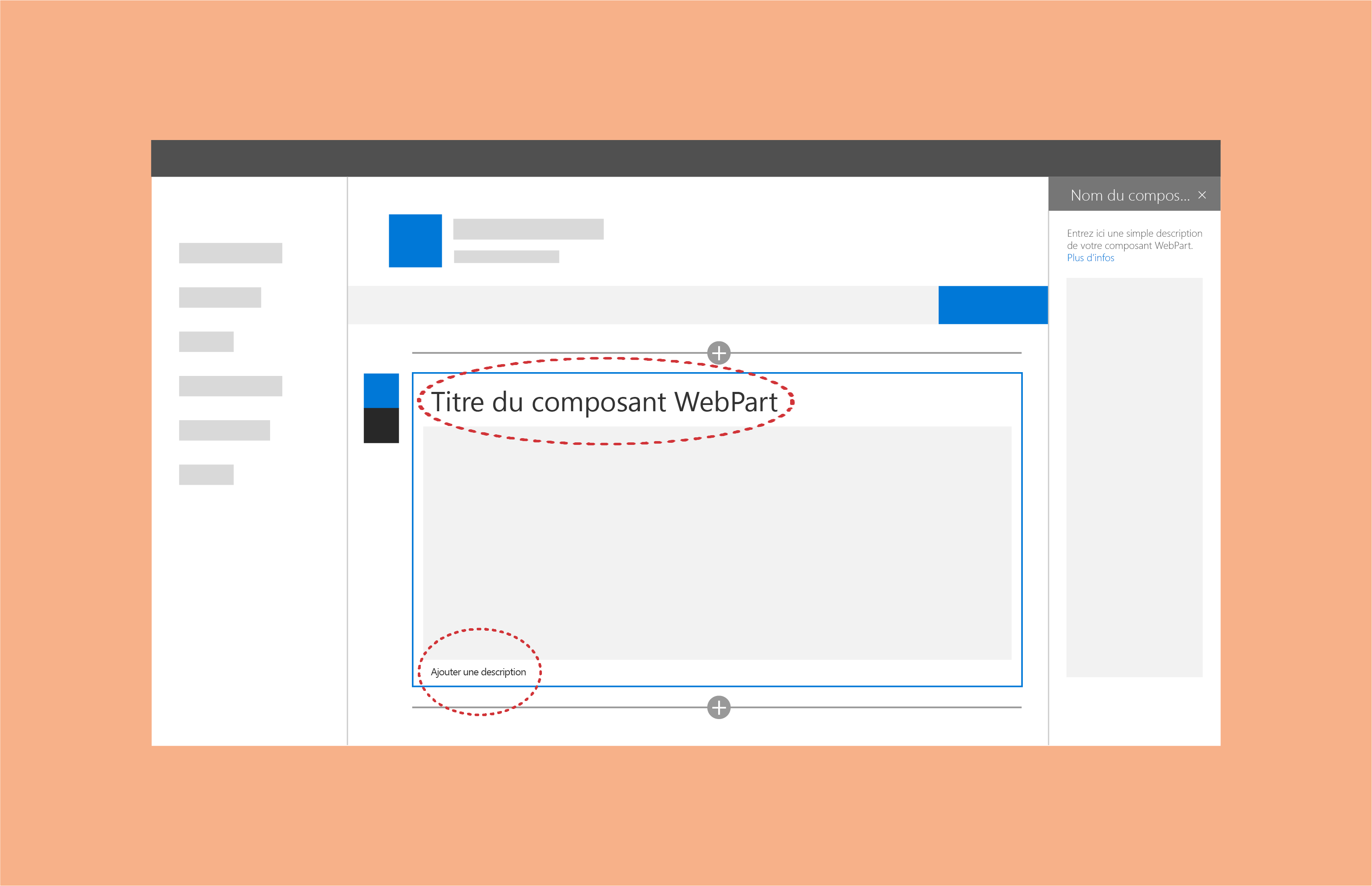 Composant WebPart avec titre et description mis en évidence