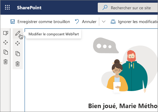 Modifier le composant WebPart