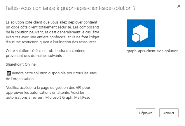 Approuver la solution côté client à déployer