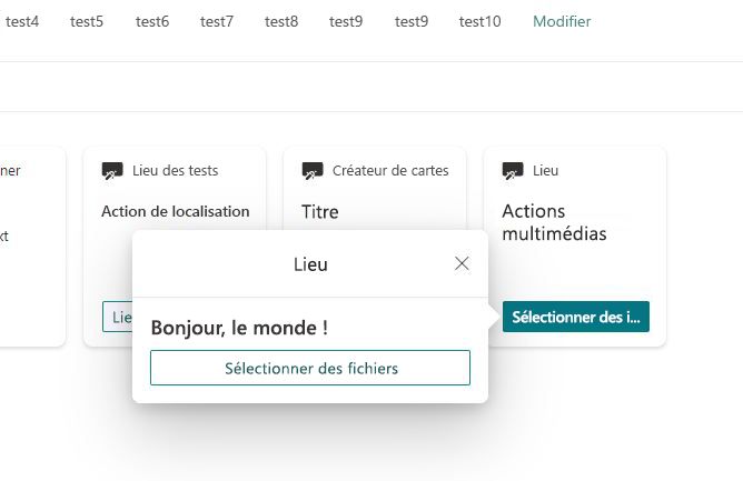 Capture d’écran de l’action de fichier