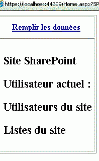 Page de lancement d’application autohébergée de base