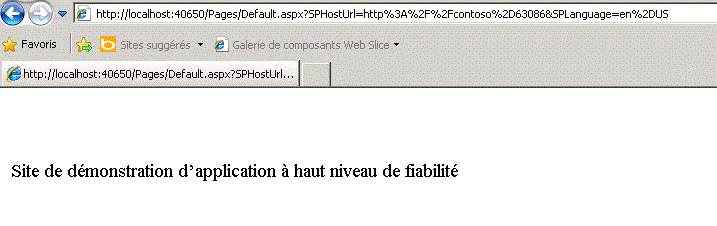 Exemple d’application récupérant le titre web