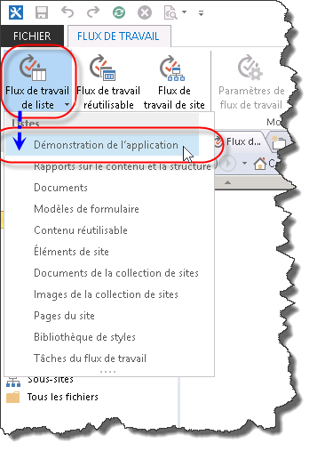 Création d’un flux de travail de liste