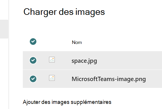 Plusieurs images chargées à la fois