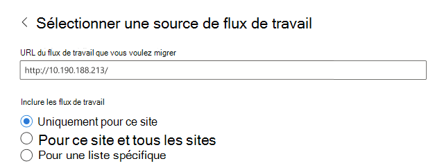 source de flux de travail SPMT